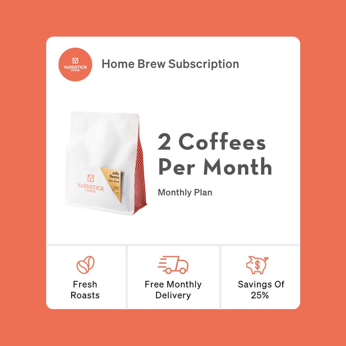 Home Brew Subscription: Monthly (2x 200g Filter Coffees Per Month)