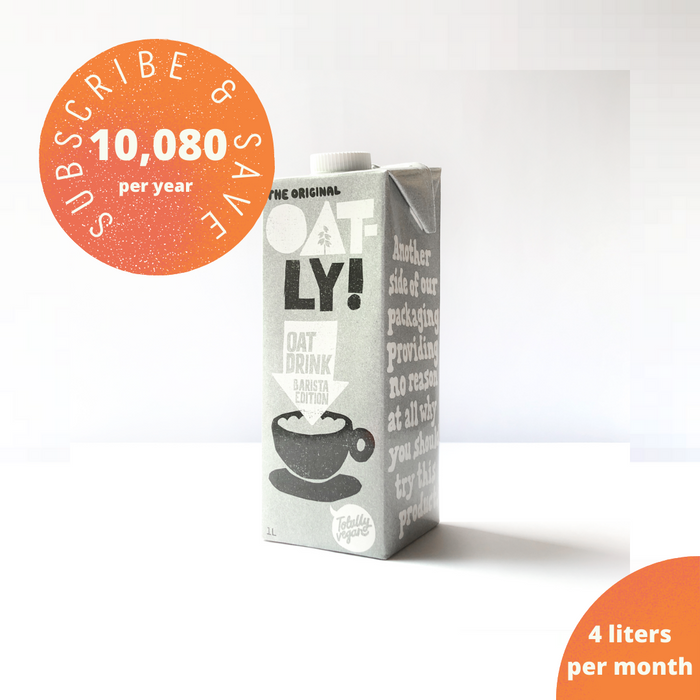 12-Month Subscription: Oatly Barista Edition Oatmilk (4L)