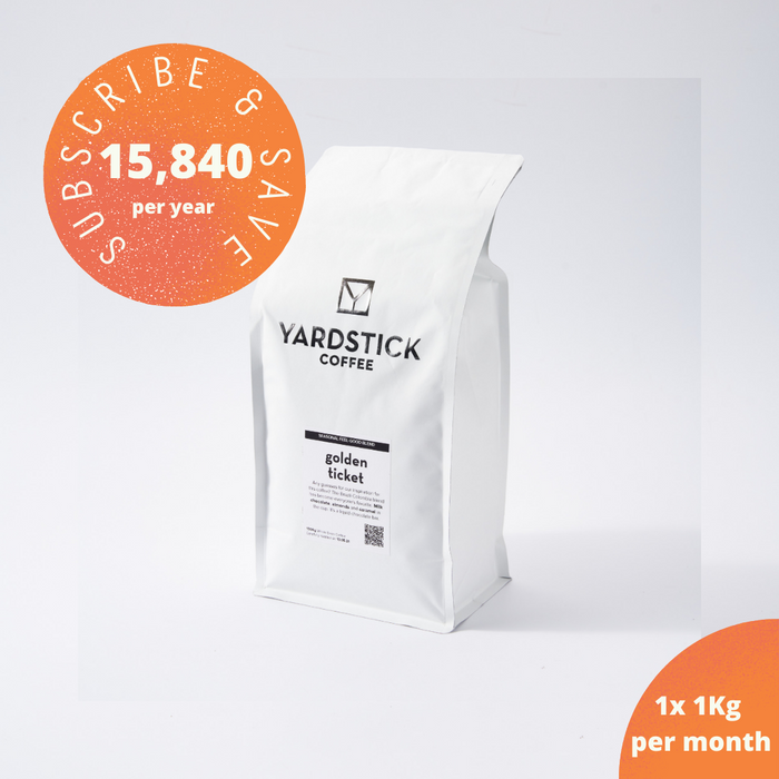 12-Month Subscription: Golden Ticket (2x 250g or 1x 1kg Coffee)